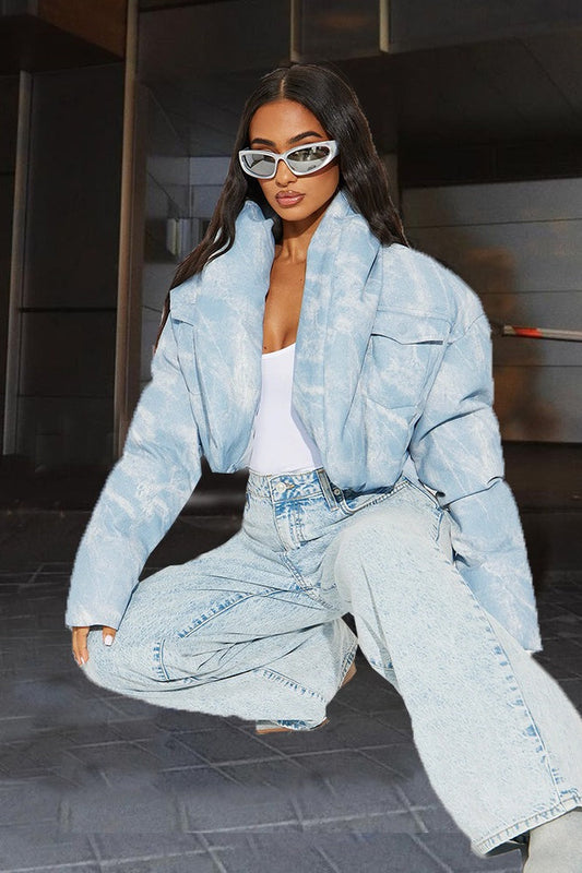 Luvik | Väri estoa lyhyt tilkkupussitakki