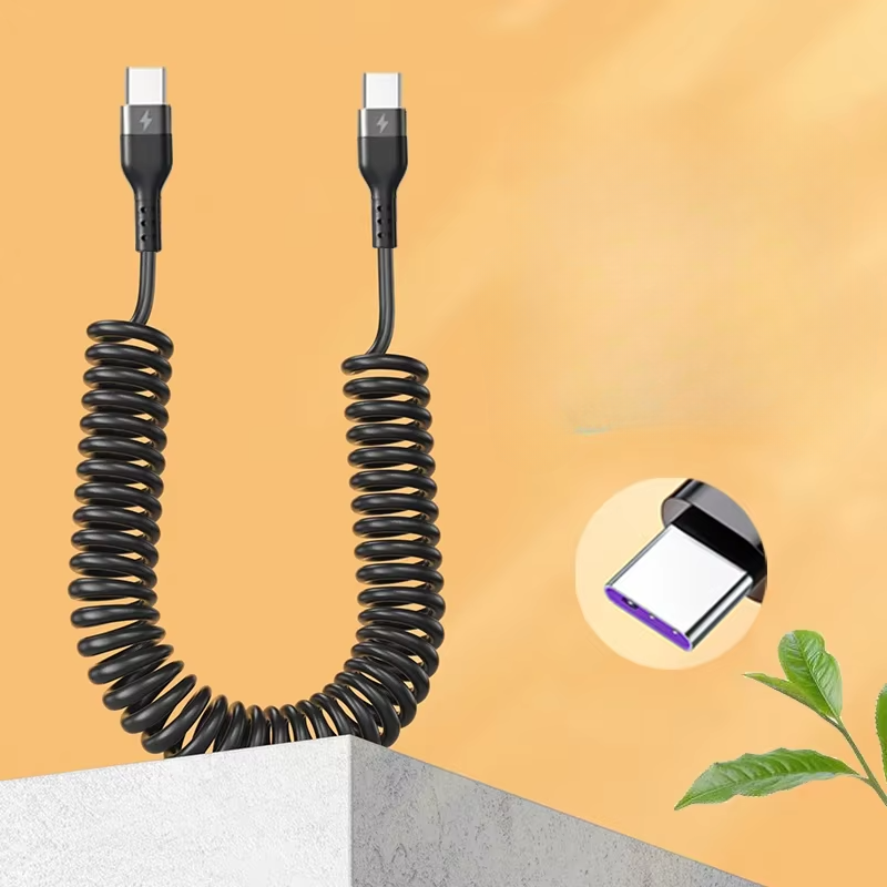 Universal vår teleskopisk hurtigladerkabel USB-C & Lightning Luvikno