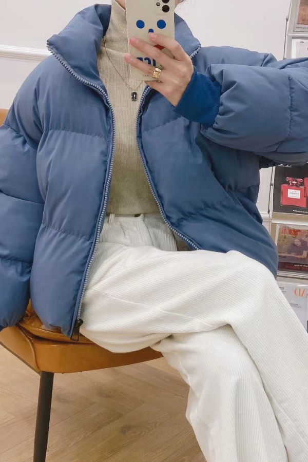 Luvik | monipuolinen kapea löysä lyhyt puuvillatakki