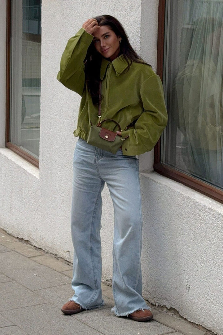 Luvik | Sammet Baseball-stil Jakke