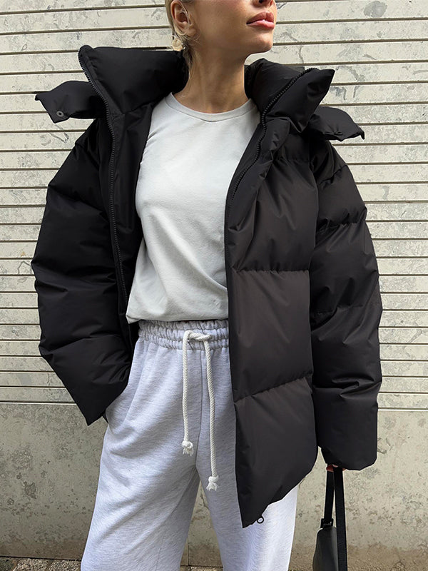 Luvik | Monivärinen Huppu Puffatakki