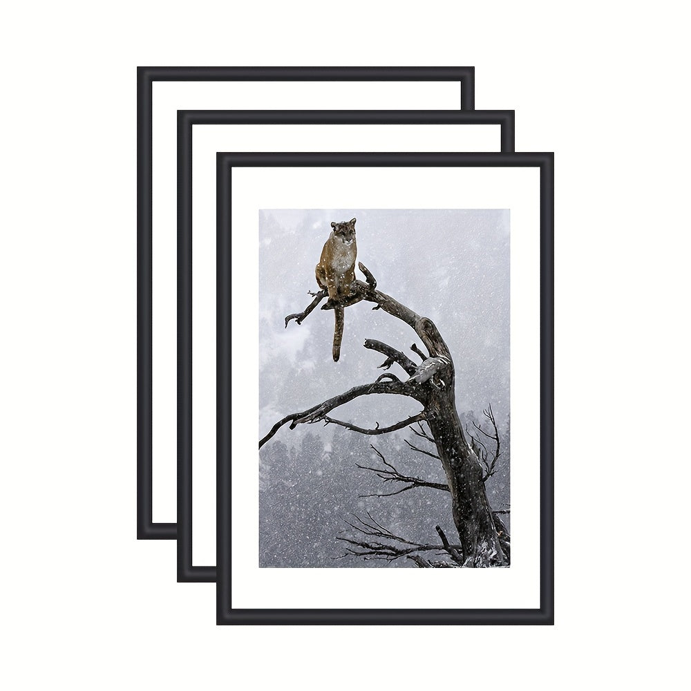 GalleryFrame – Sett med 3 svarte bilde rammer for vegger og bord Luvikno