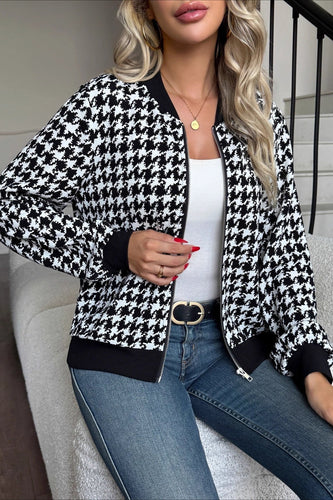 Luvik | Ermeløs Houndstooth Fitted Jakke