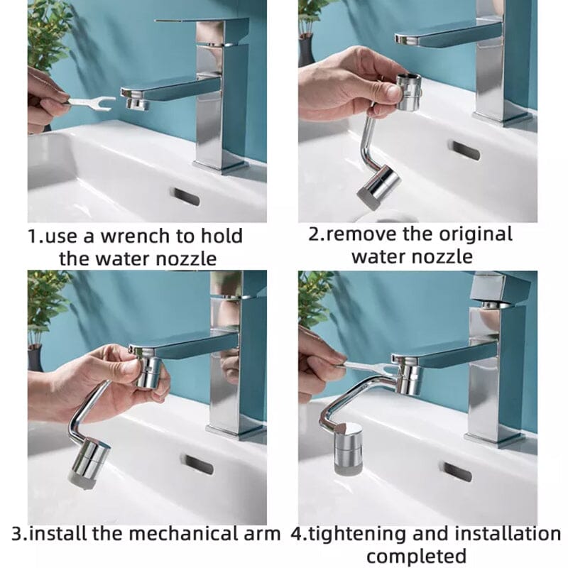 FlexSplash - Premium 1080° roterbar kran for presis vannekontroll Luvikno