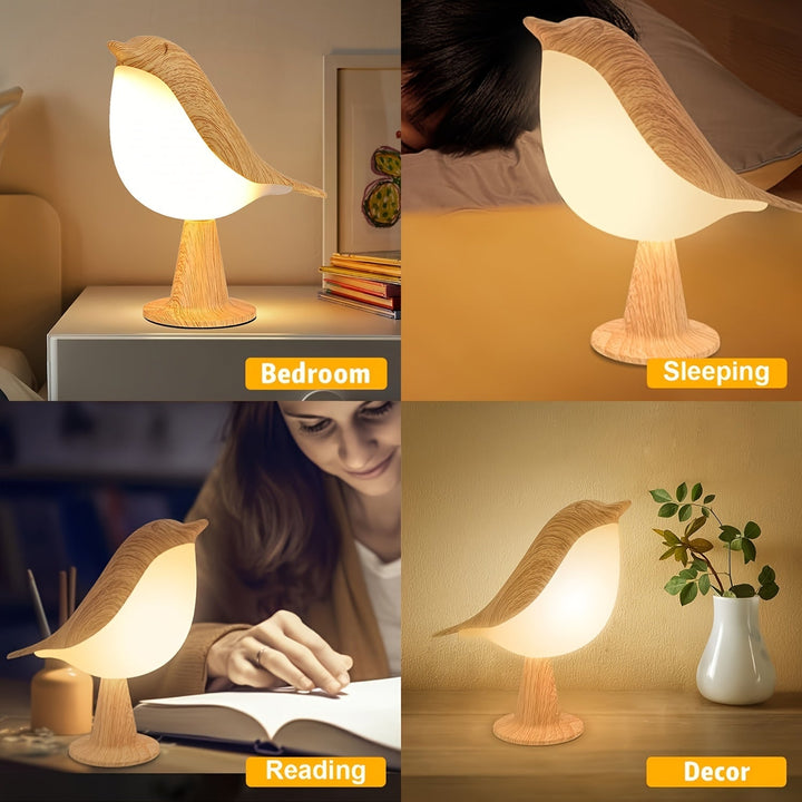 BrightNest - USB LED Fugl Bordlampe med Touch Luvikno