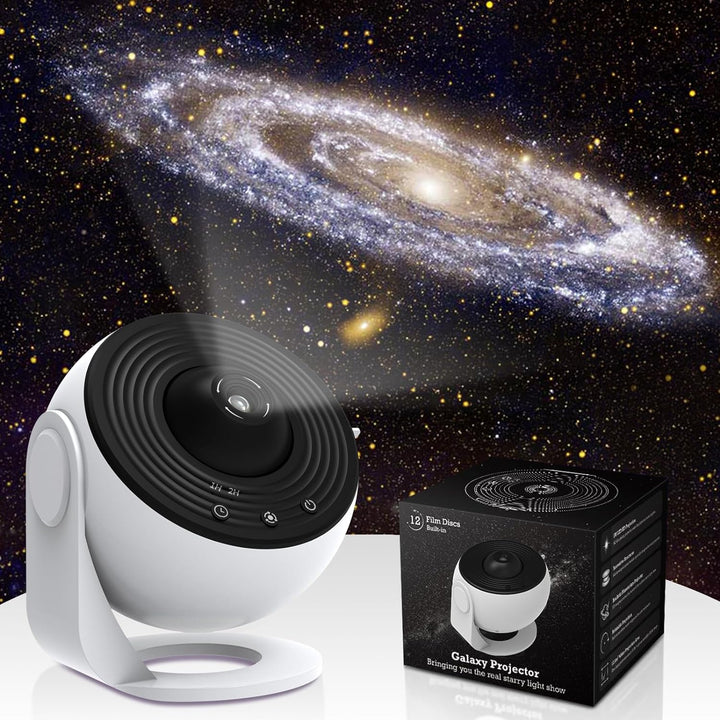 Luvikno | 360° AstroLuxe Stjerneprojektor — Forvandl rommet ditt til din personlige avslapningsgalakse full av magiske stjerneløyeblikk