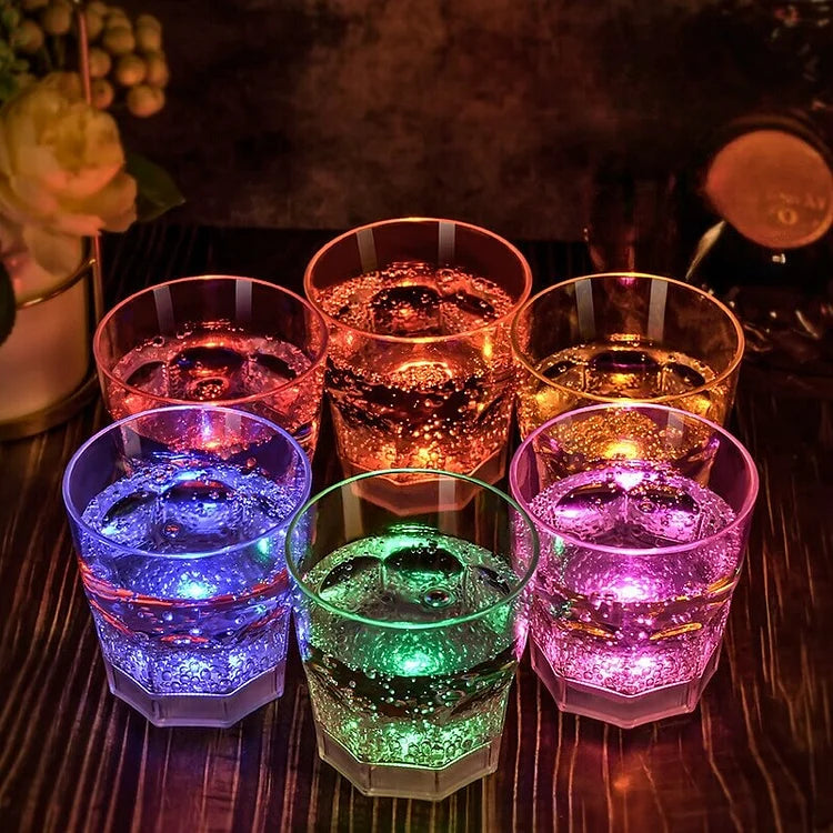 GlowSip - LED-belyst vinglasssett (6 stk) Luvikno