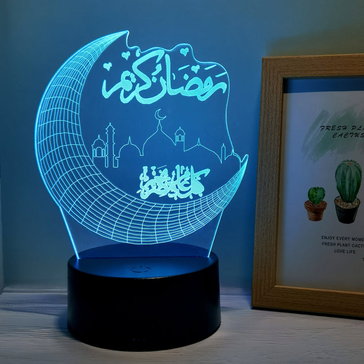 MoonPalace - 3D Farge Kveldslampe Touch Luvikno