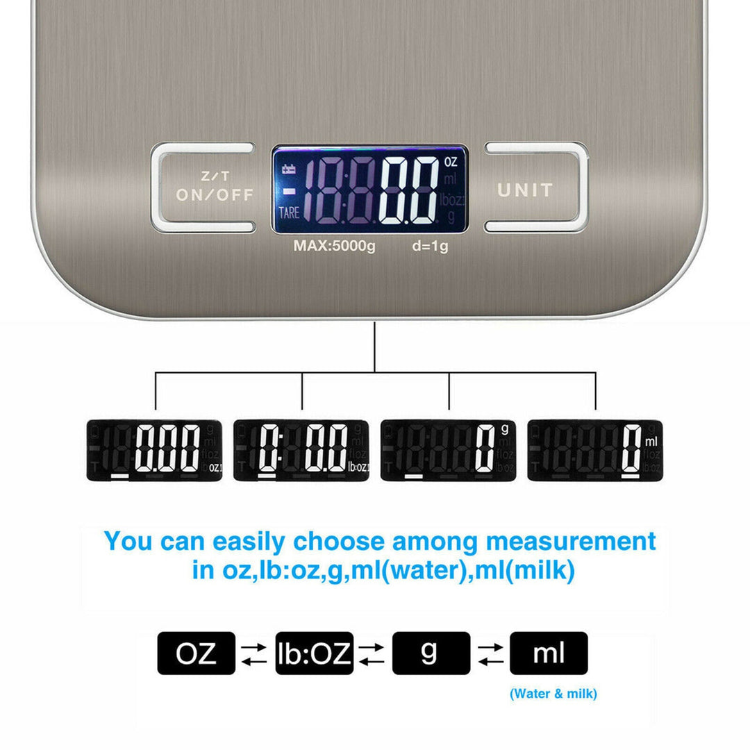 Digital kjøkkenvekt: 5KG/11lb kapasitet. | Luvikno