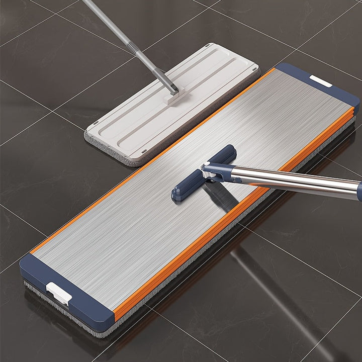 Flat mop set with bucket & wringing function | Luvikno