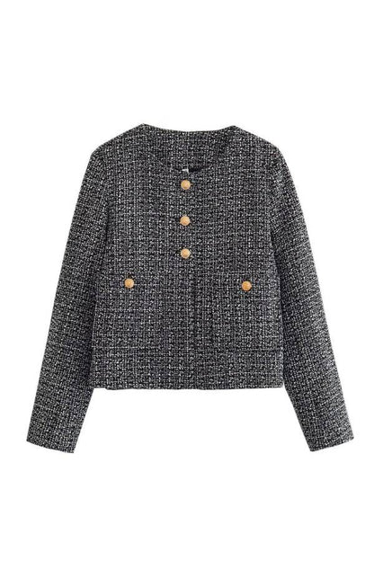 Luvik | Kaula Slim Fit Värilohko Naisille Napitakki