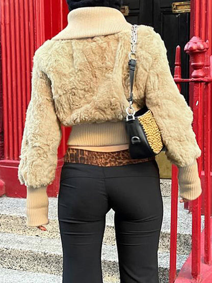 Luvik | Yksivärinen Kaulus Pehmeä Sovitettu Takki