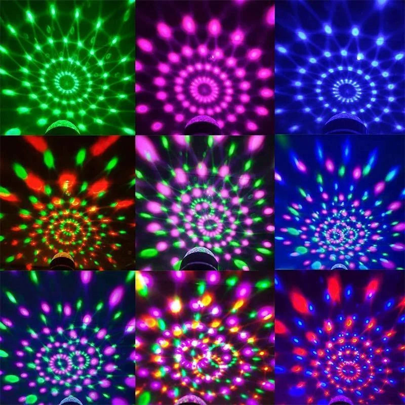 DiscoSpin LED Festlampe – Roterende RGB Ambientbelysning 3W | Luvikno