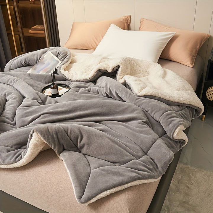 CozyWarm - Luksus Melk Fleece Teppe Dobbel Lag Luvikno