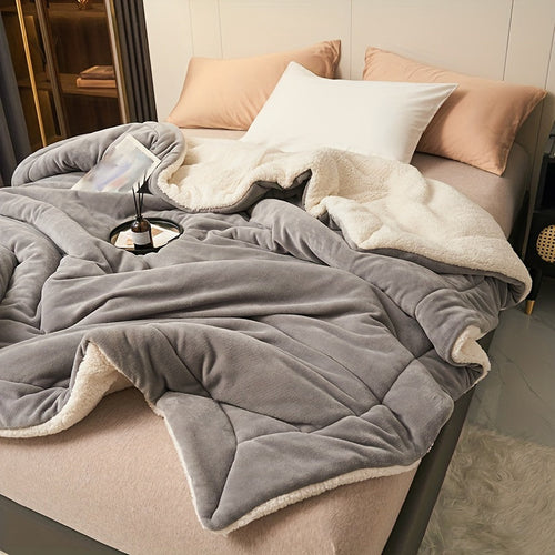 CozyWarm - Luksus Melk Fleece Teppe Dobbel Lag Luvikno