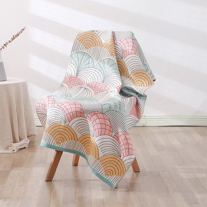 Skallprint Jacquard Bomull Håndkle 70x140cm | Luvikno