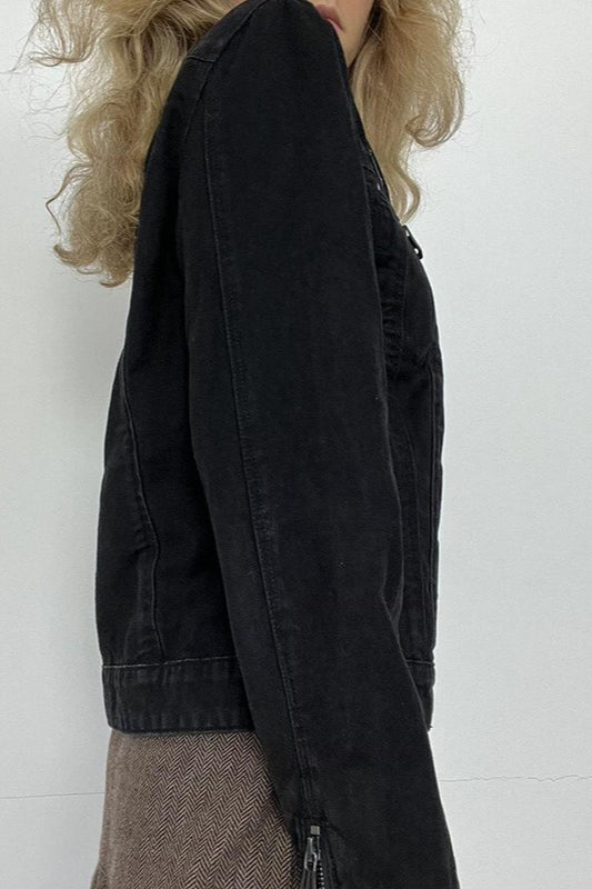 Luvik | Svart Denim Trucker-jakke