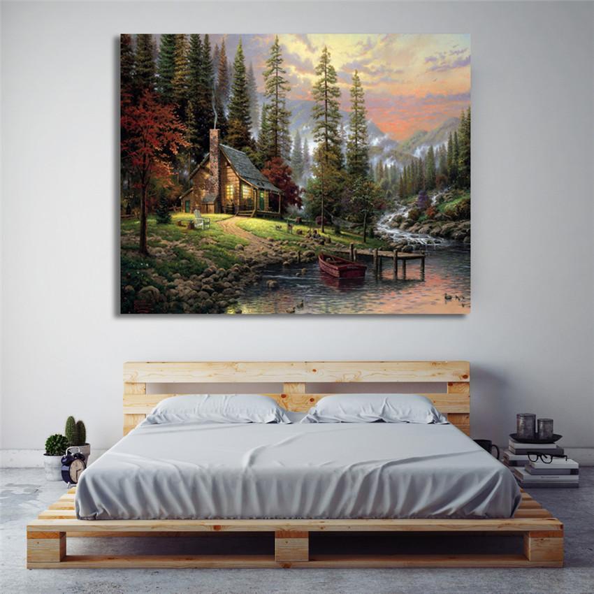 The Cabin By the Lake - Van-Go Mal-By-Nummer Sett | Luvikno