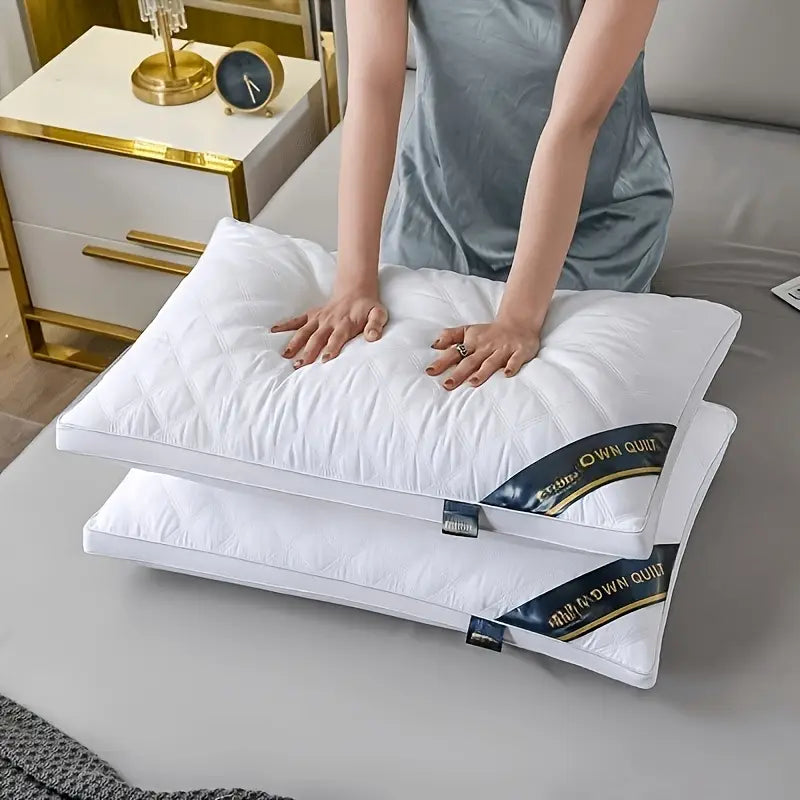 Luvikno | DreamRest - Sett med 2 Hypoallergeniske 3D Puter - Myk Nakke Støtte & Hotell Kvalitet Søvn