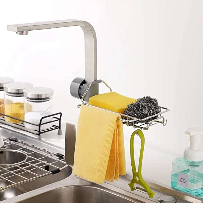 Sink Caddy Organizer Rustfritt Stål Luvikno