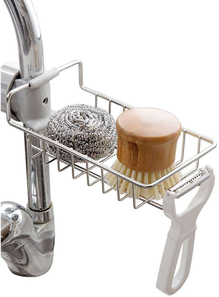 Sink Caddy Organizer Rustfritt Stål Luvikno