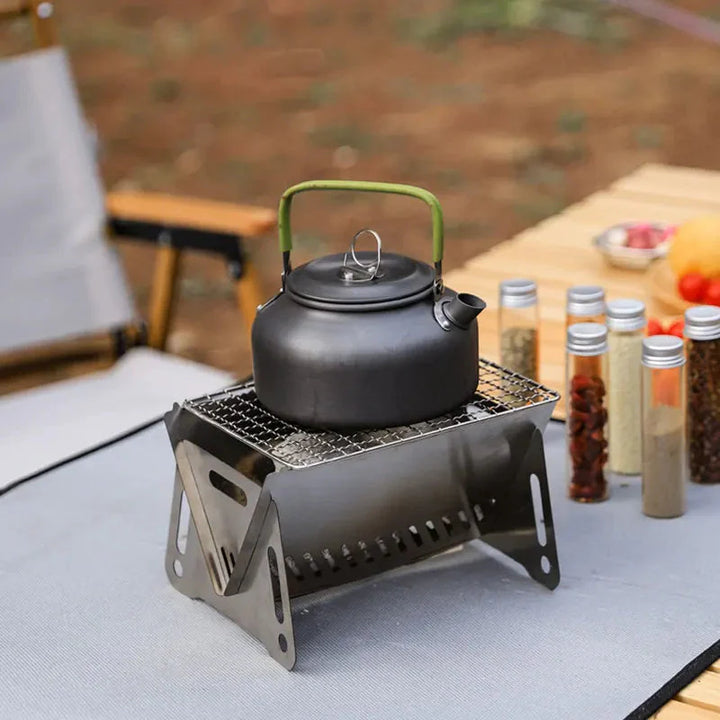 Camping Grill Barbecue Bærbar Sammenleggbar Rustfritt Picnic BBQ Stativ | Luvikno