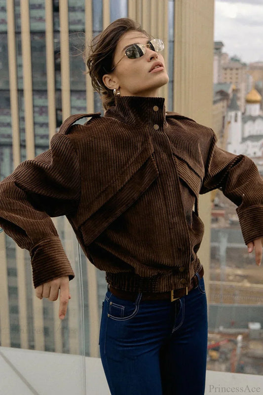 Luvik | Ruskea Cord Jacket