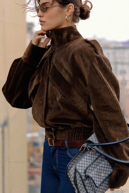 Luvik | Ruskea Cord Jacket