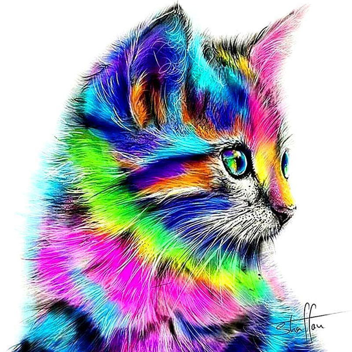 Rainbow Kitten - GemPaint Kit | Luvikno