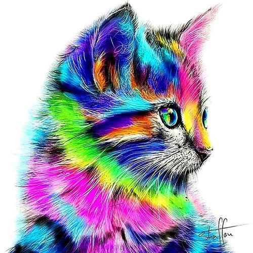 Rainbow Kitten - GemPaint Kit | Luvikno