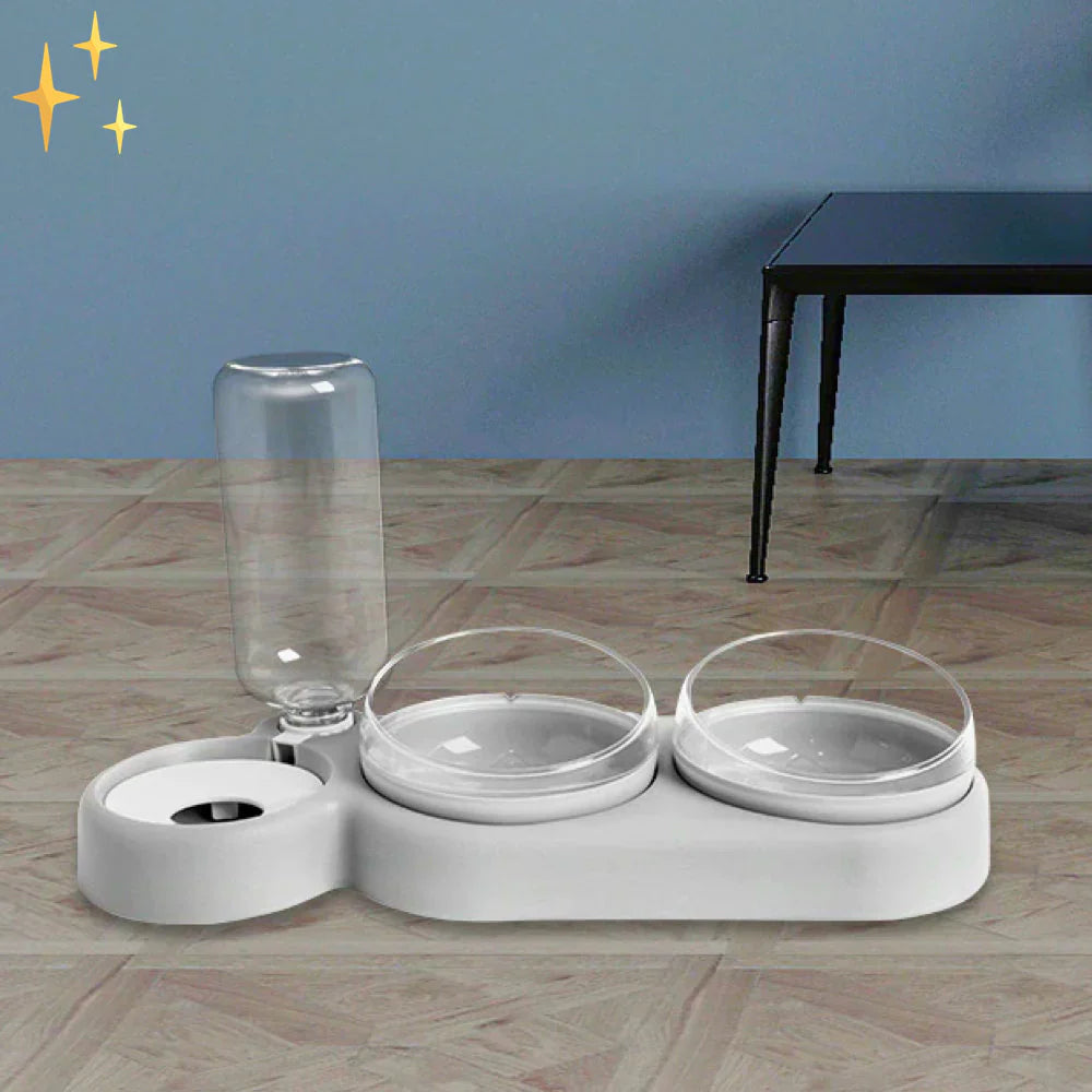 PetCare Dual Feeding Bowl with Auto Water Dispenser Luvikno
