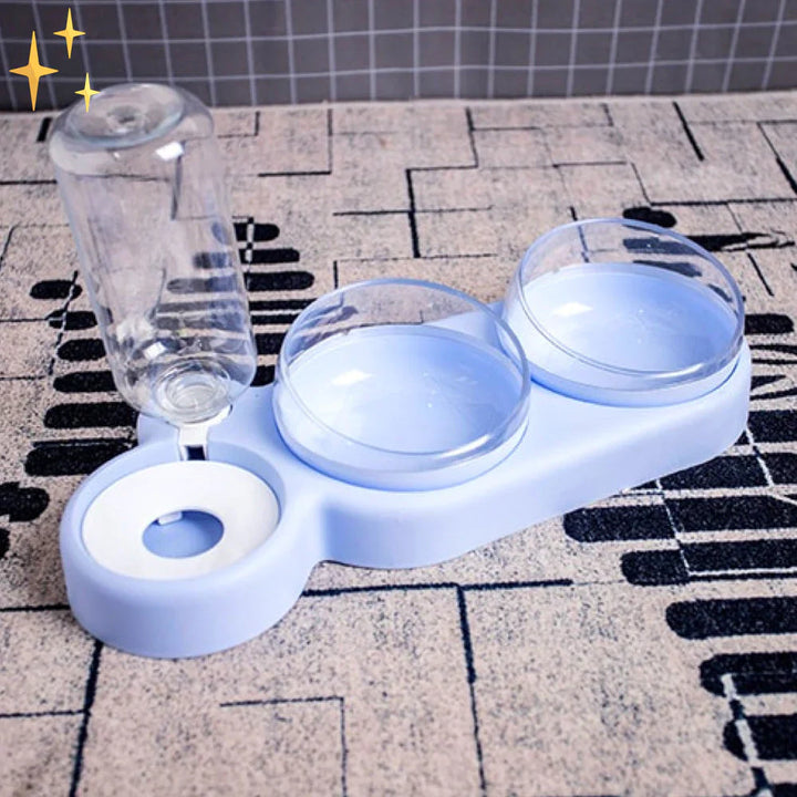 PetCare Dual Feeding Bowl with Auto Water Dispenser Luvikno