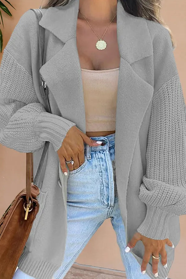 Luvik | Puvun kaulus Neulottu palapeli villatakki