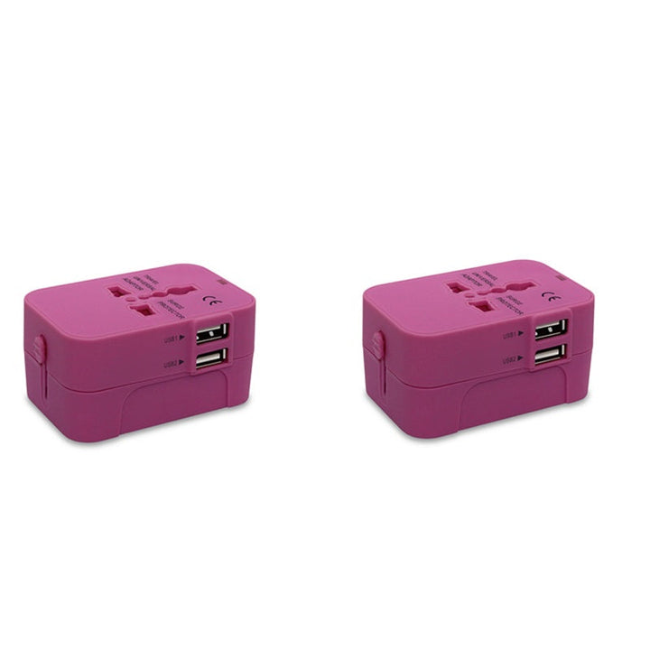 Universell reiseadapter med doble USB-porter | Luvikno