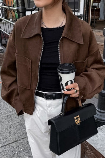 Luvik | Nappanahkaa Ylisuuria Vintage-takki