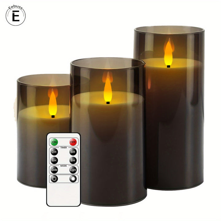 FlamelessGlow – Grå LED Lys med Timer Luvikno
