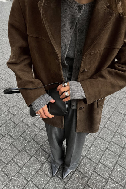 Luvik | Vintage Ilman Kaulusta Keinonahkatakki