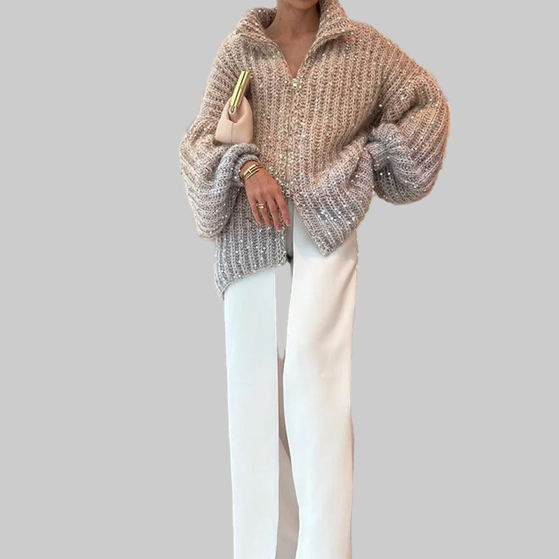 Luvik | Jerseyliivi pilettien kanssa - Kiiltävä eleganssi & Kevyt kangas - Yksivärinen neuletakki arkeen & erityisiin tilaisuuksiin