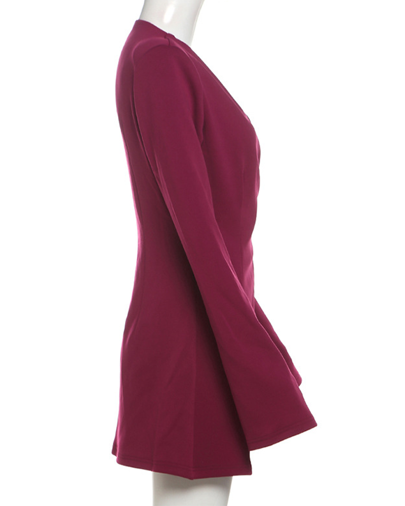 Luvik | Slim Yksivärinen Puku Takki