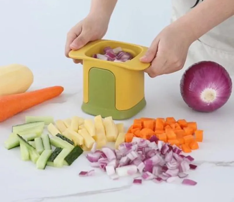 ChopMaster – Multifunksjons grønnsakskutter & pommes frites kutter med håndtrykksmekanisme | Luvikno