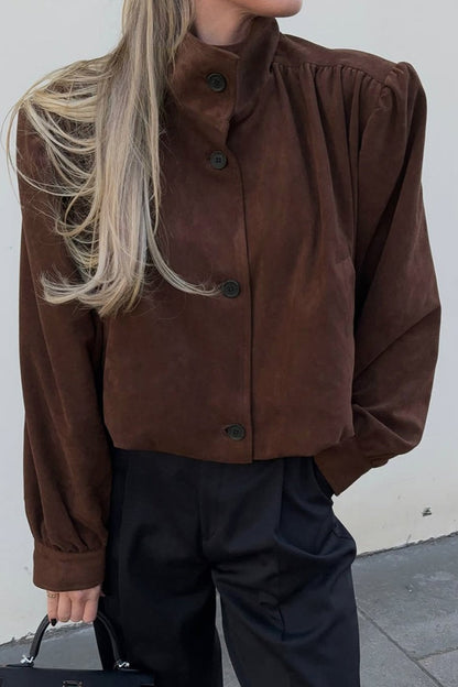 Luvik | Nahka tyyli pitkähihaine takki