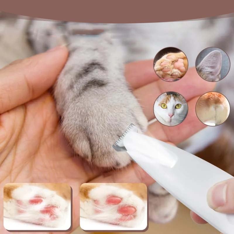 Luvikno | Katt og hund hårklipper med LED lys