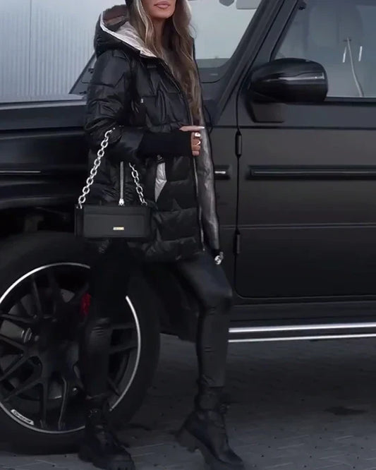 Luvik | tikkitakki gep värien yhdistelmällä, kiristysnauha ja vetoketju