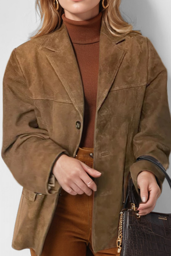 Luvik | Brun vintage-jakke med lommer og knapper