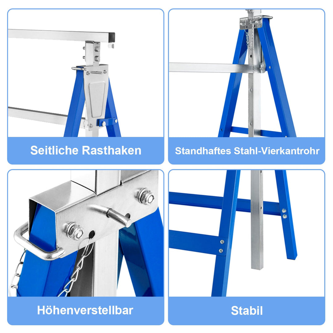 2x Stillstandere Folding Stands 7-fold høydejusterbare | Luvikno