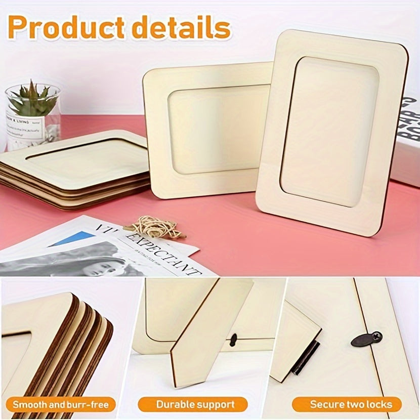 CreativeFrame – Sett med 10 DIY fotorammer Wood Luvikno