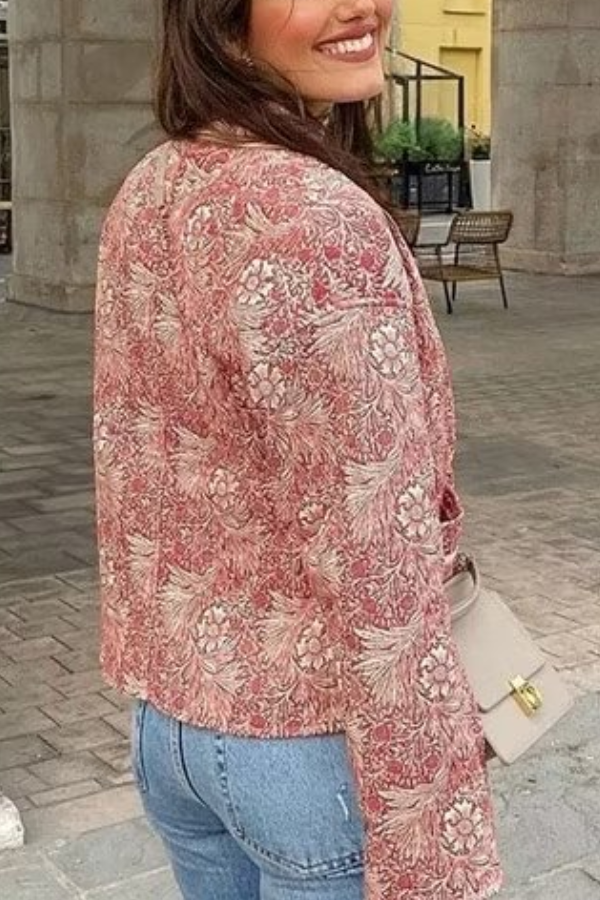 Luvik | Muoti Monipuolinen Painettu Cardigan Pitkähihaista Puuvillatakki