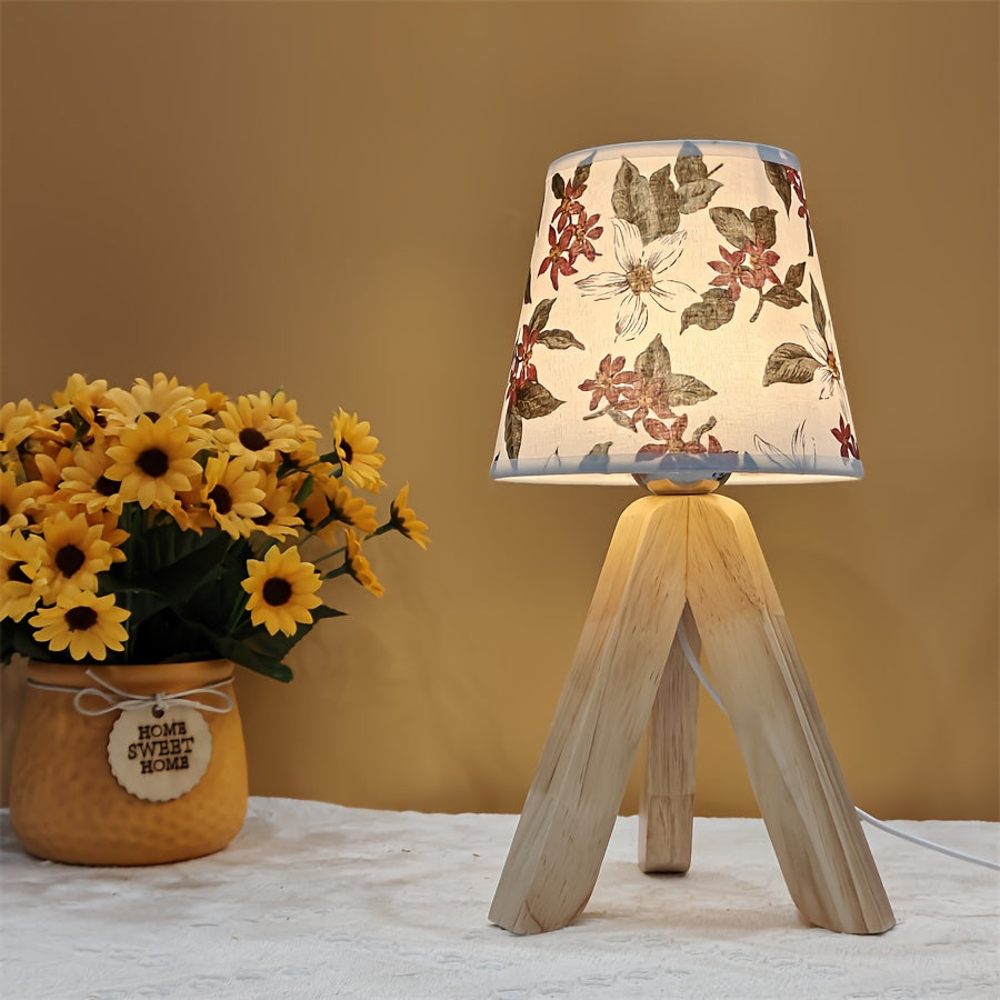 FloralGlow Lampe - Elegant LED Bordlampe med TreLuvikno