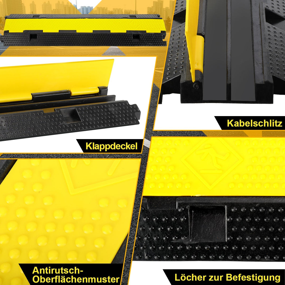 Kabelbro gummikabelbeskyttelsesmatte 3 stk | Luvikno