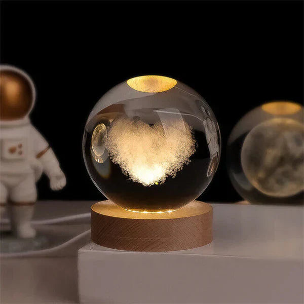 3D Krystall Galakse Sphere | Luvikno